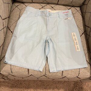 NWT Cat & Jack Boy's Flat-Front 100% Cotton Shorts - Sky Blue